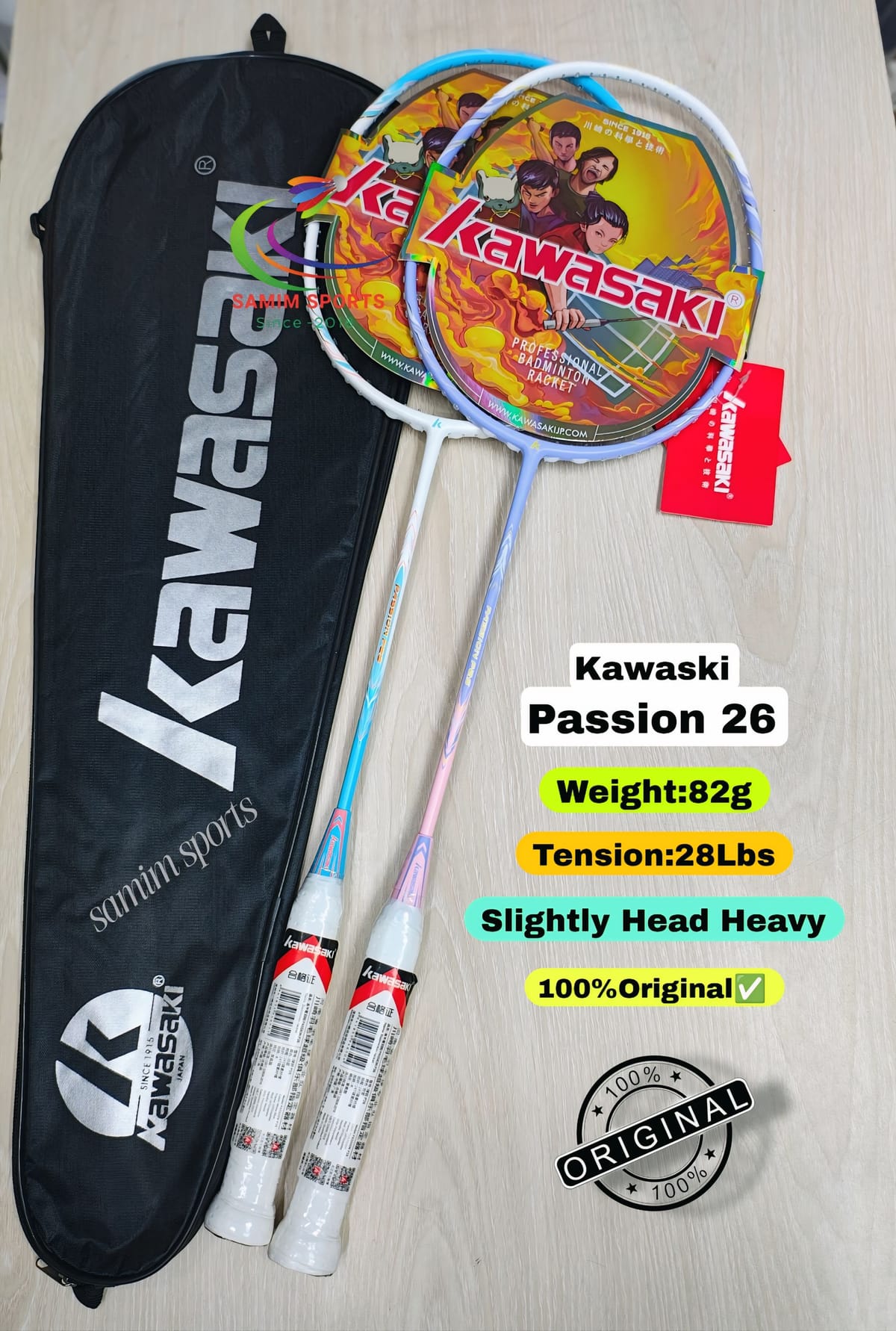 Kawasaki Passion 26 Slightly Head Heavy Badminton Racket