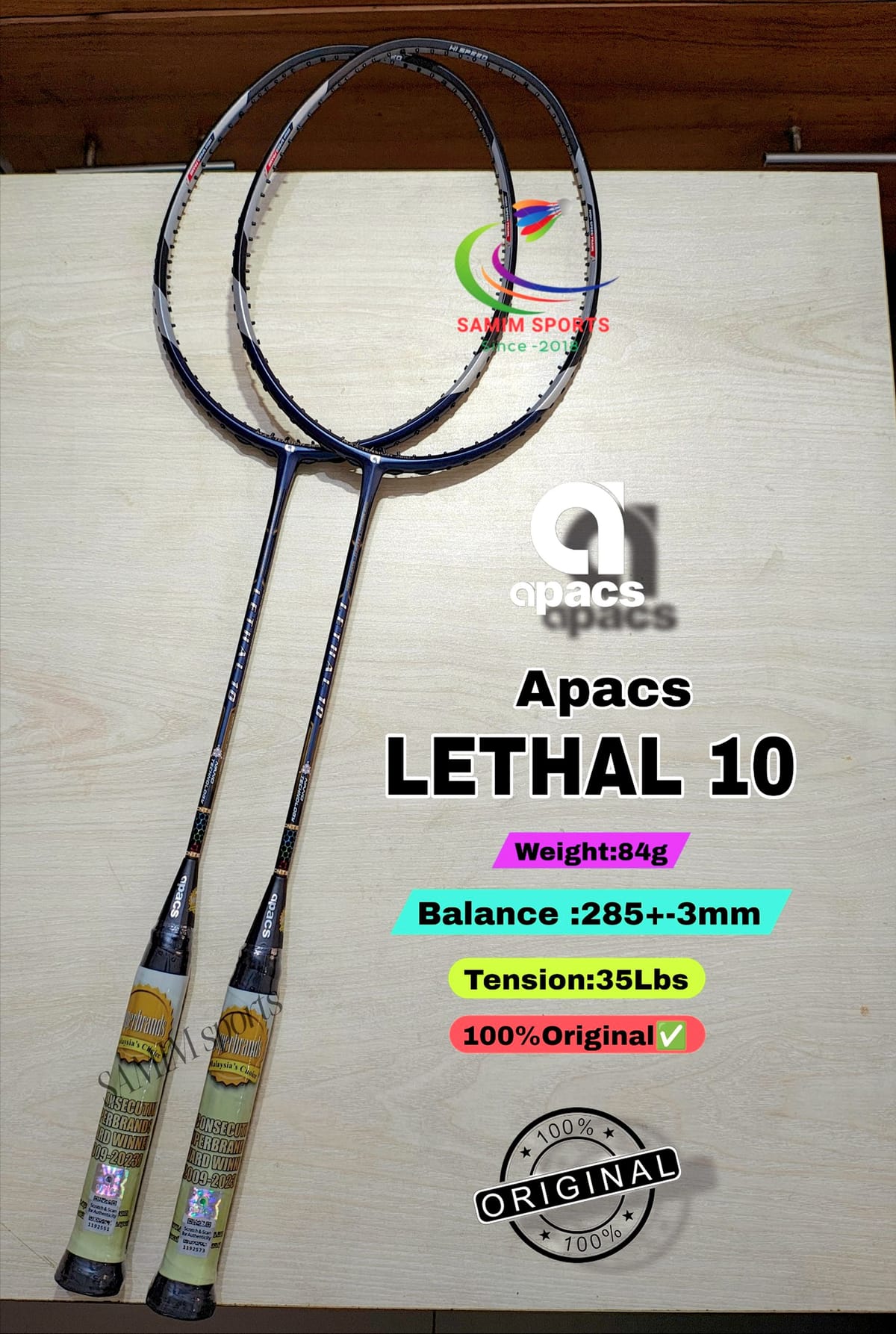 Apacs Lethel 10 Badminton Racket! Durk Gerry