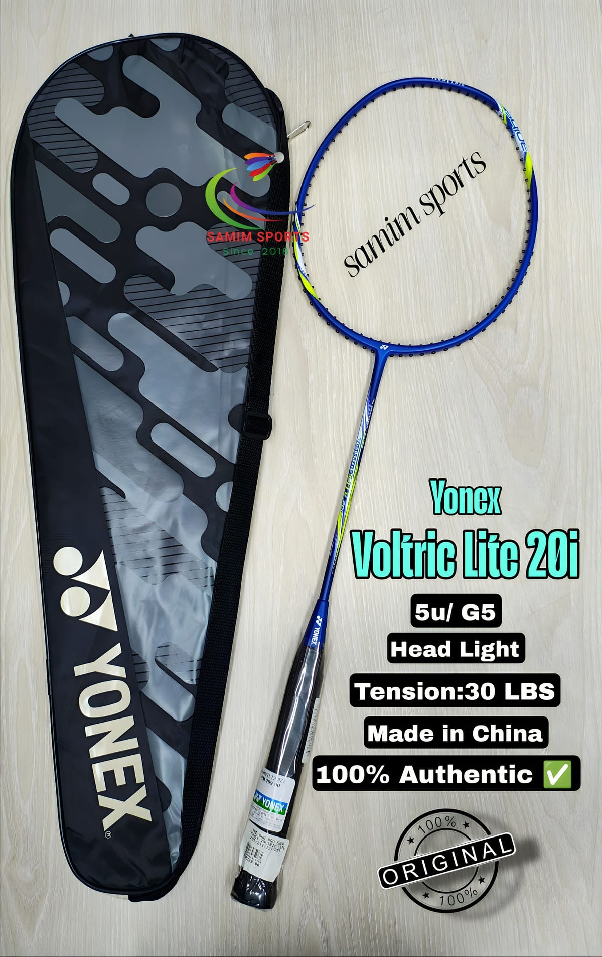 Yonex Voltric Lite 20i Blue Green 5u Badminton Racket