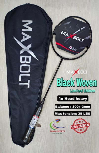 Maxbolt Black Woven ( Ltd)  Badminton Rcaket_img_0