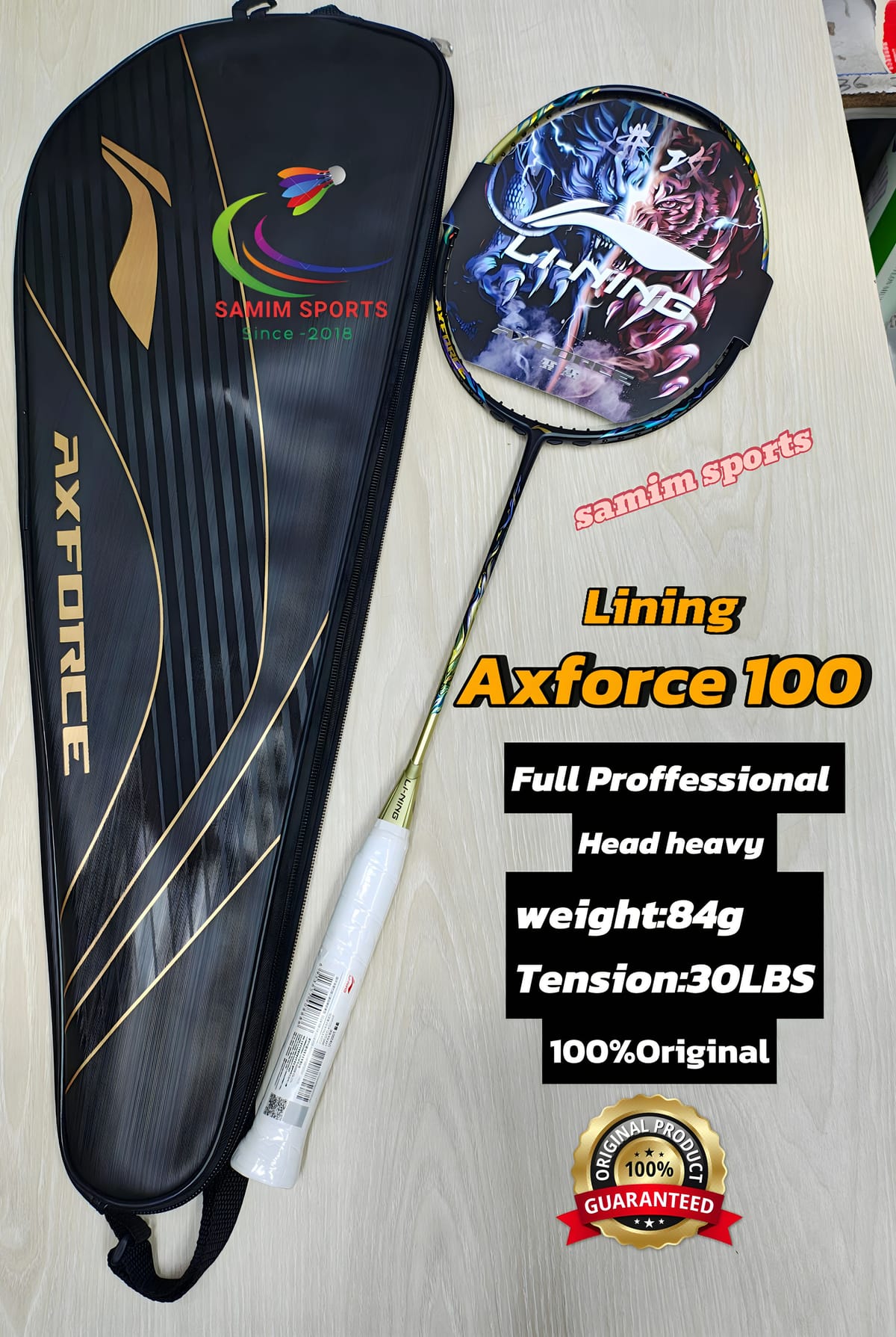 Lining Axforce 100 Full Proffessional Badminton Racket