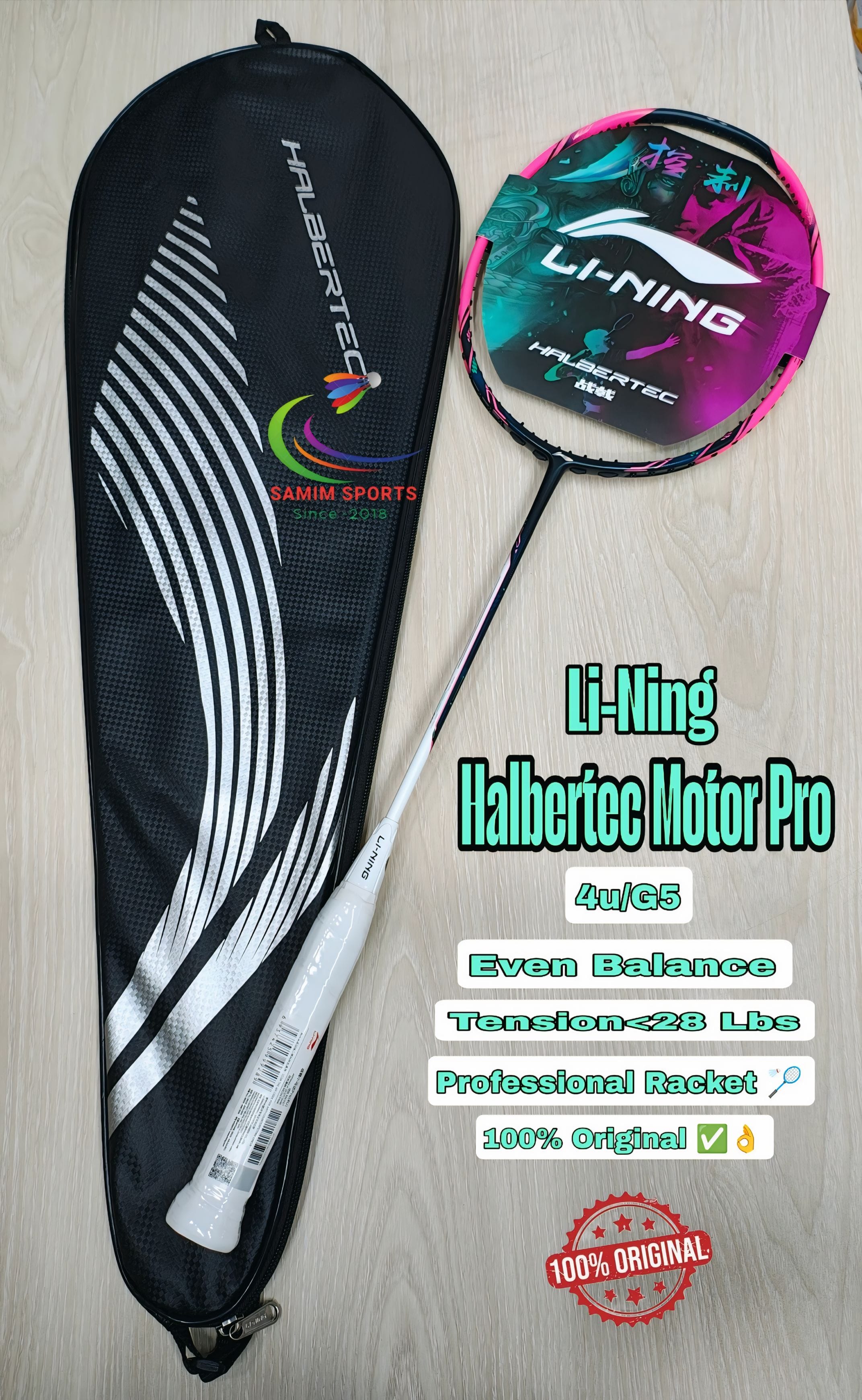 Lining Halbertec Motor pro Badminton Racket
