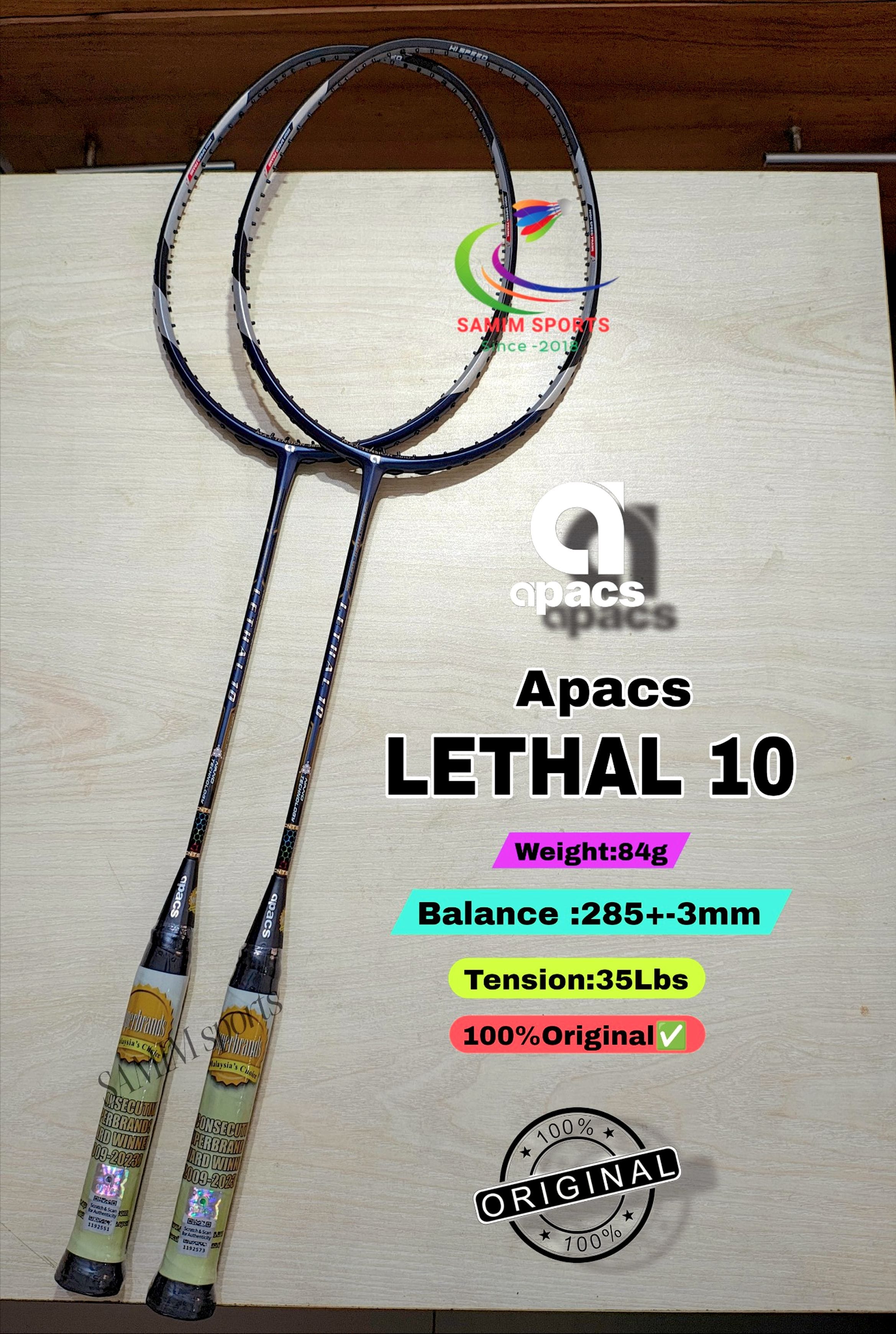 Apacs Lethel 10 Badminton Racket! Durk Gerry