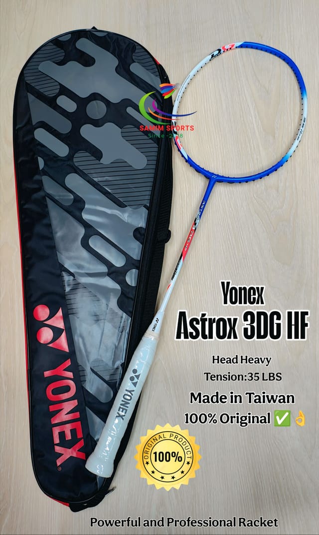 Yonex Astrox 3DG HF White Blue Badminton Racket_img_0
