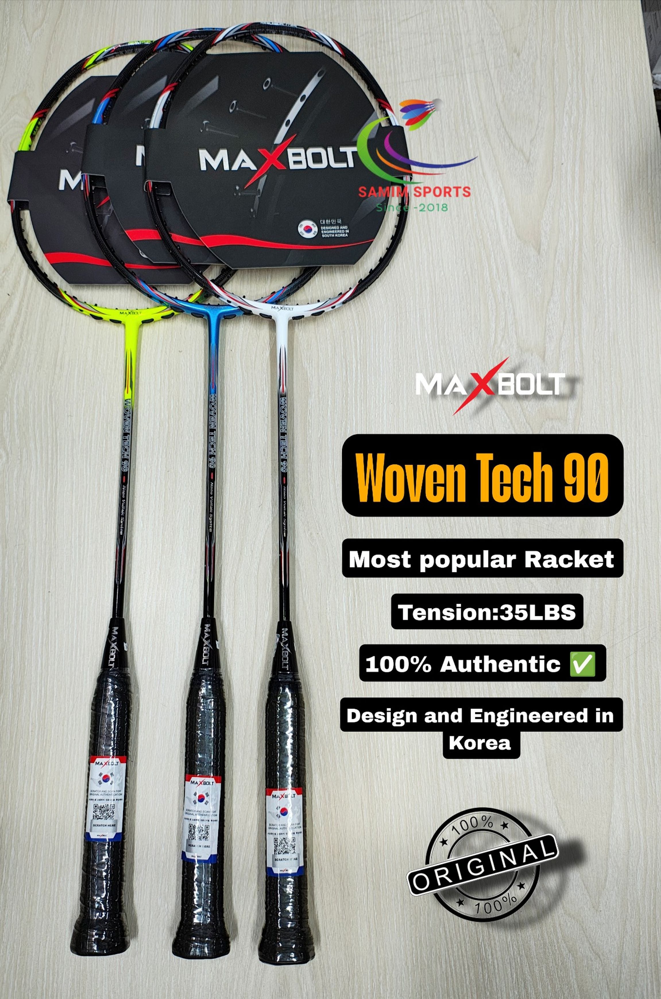 Maxbolt Woven Tech 90 Badminton Racket!4u
