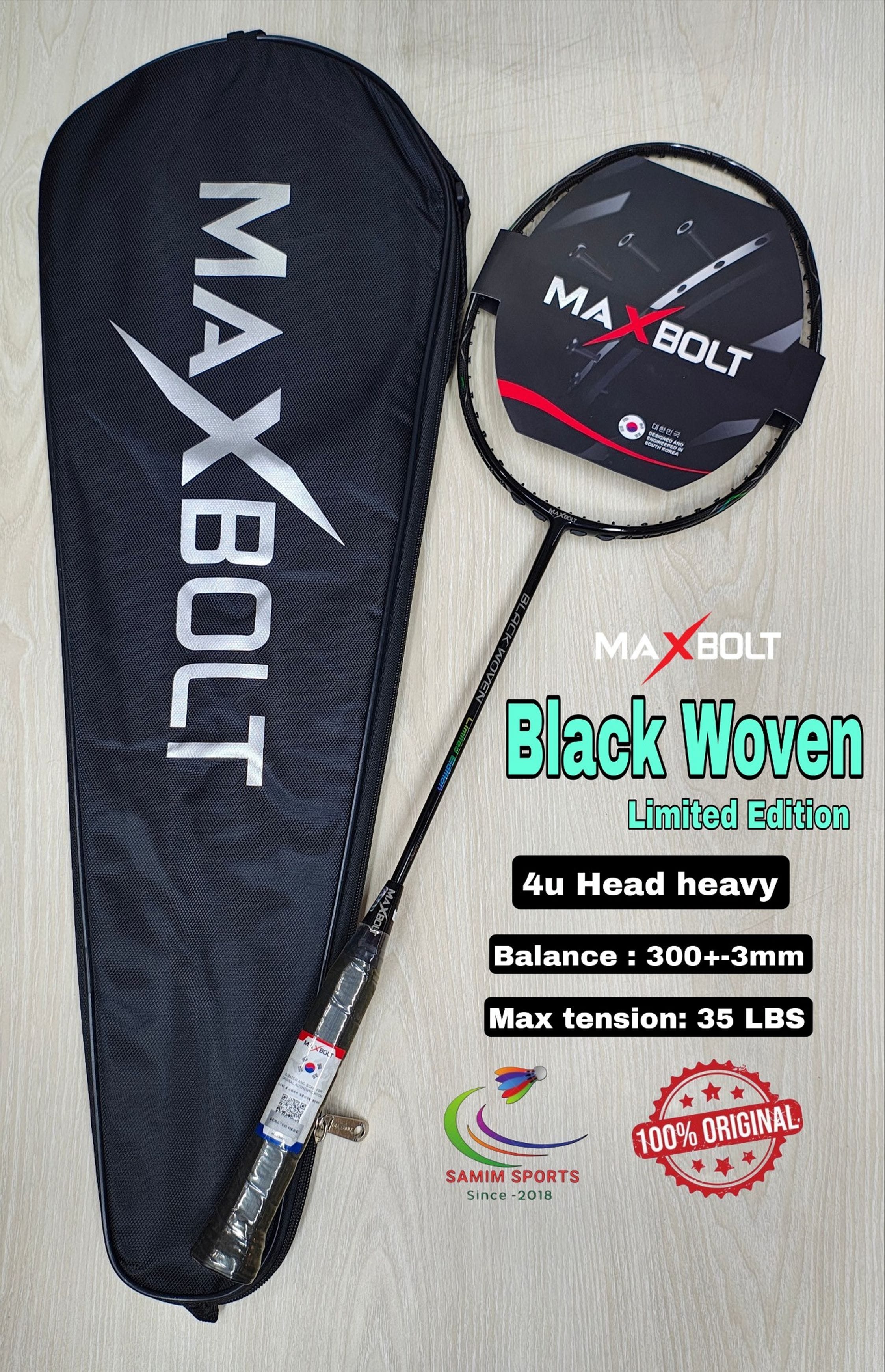 Maxbolt Black Woven ( Ltd)  Badminton Rcaket