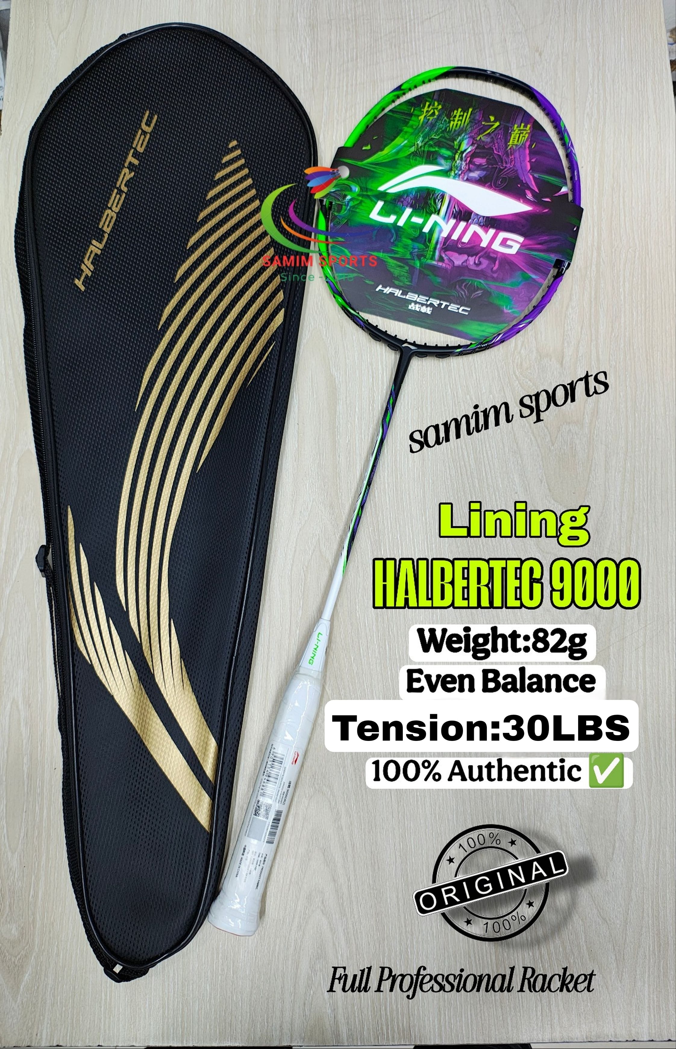 Lining Halbertec 9000 Full Proffessional Badminton Racket