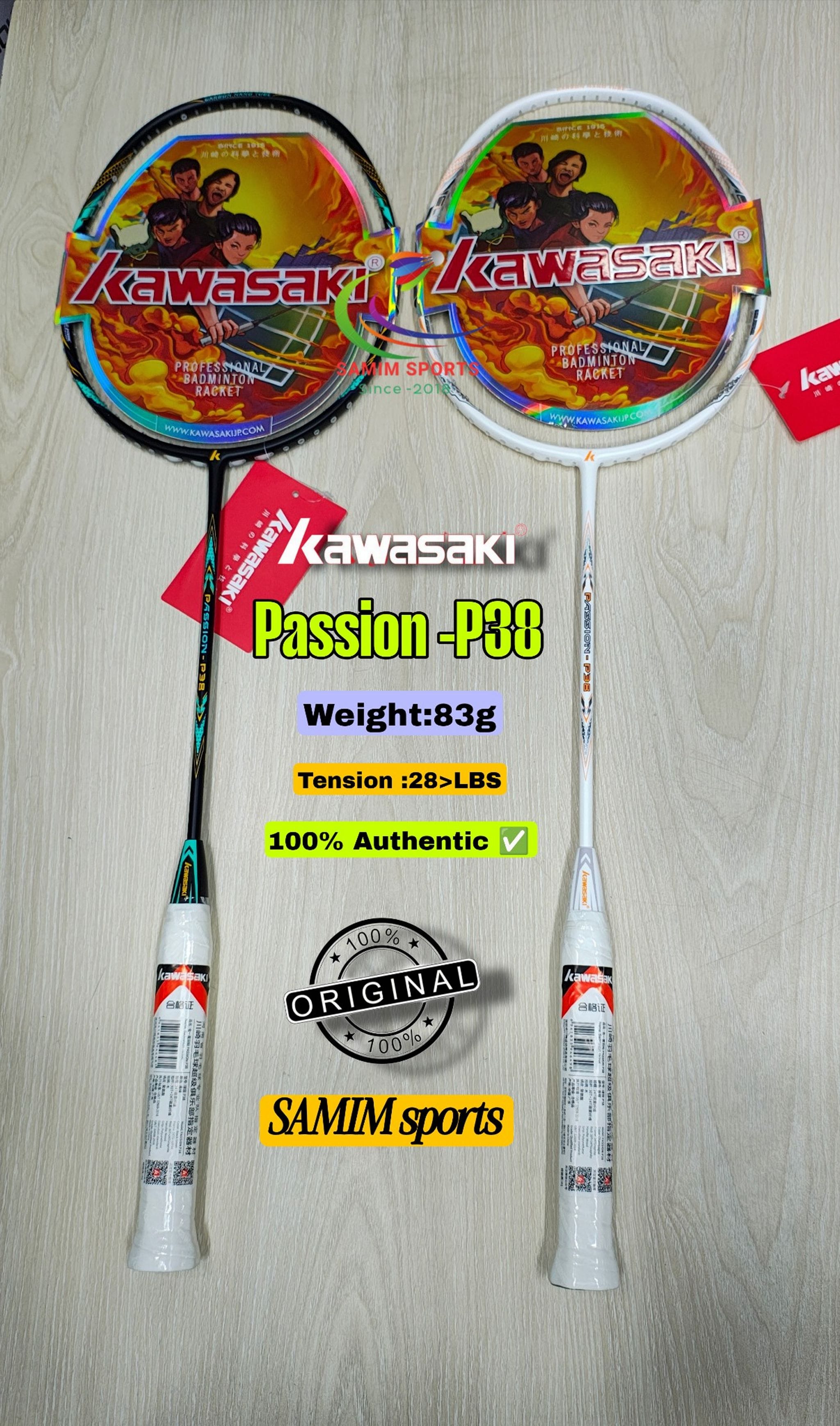 Kawasaki Passion -P38 Badminton Racket (4u)