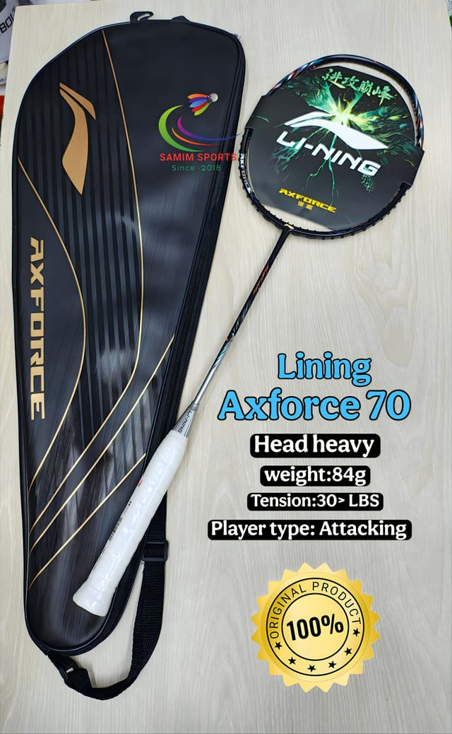 Lining Axforce 70 Attacking Badminton Racket! Black Silver_img_0