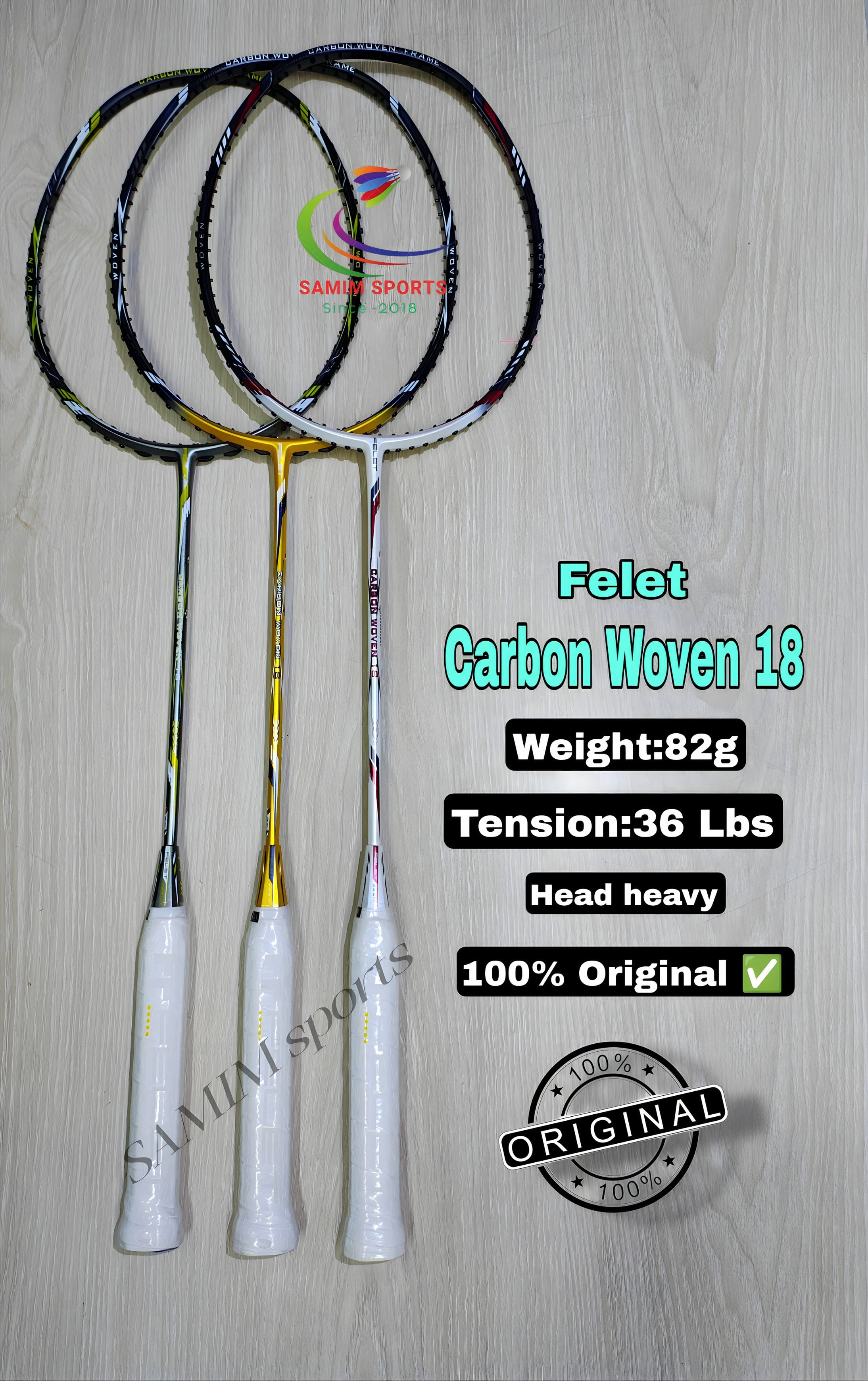 Felet Carbon Woven 18 Badminton Racket!