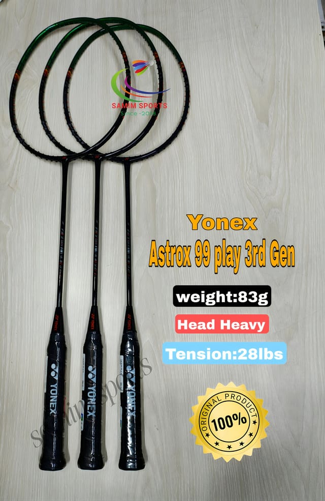Yonex Astrox 99 Play 3rd Gen Badminton Racket! Black Green_img_0