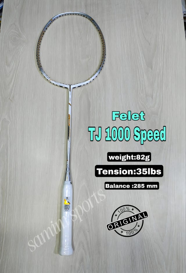 Felet Tj 1000 Speed Badminton Racket! white black Colour_img_0